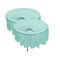 12 Pack Mint Green Round Plastic Tablecloths 6 ft 10 in Disposable Covers